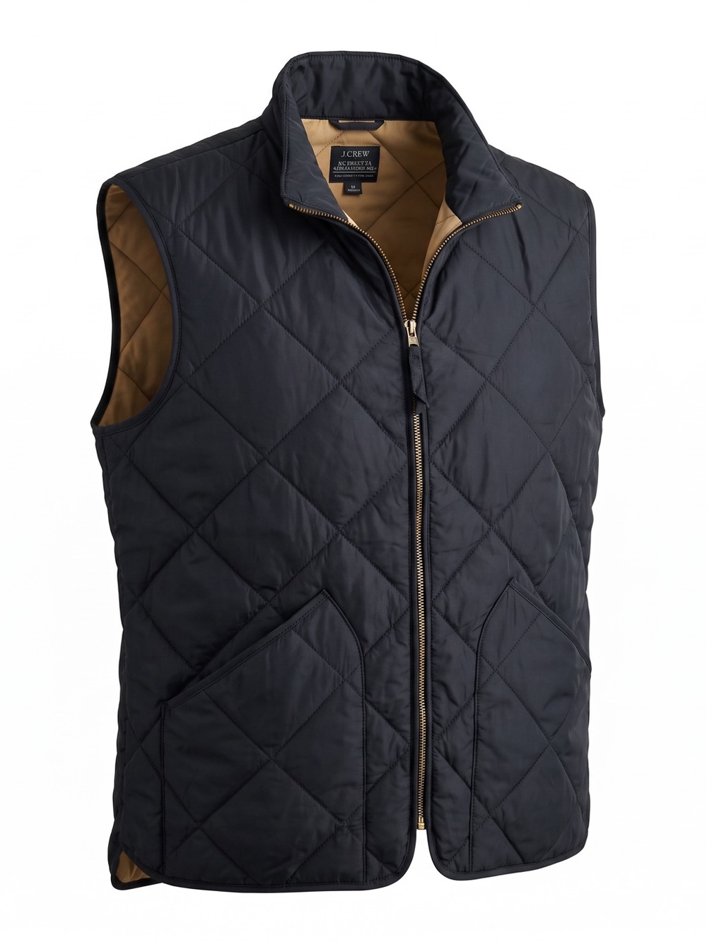 J.CREW Navy Blue Quilted Layering Vest Men’s Medium Lightweight
